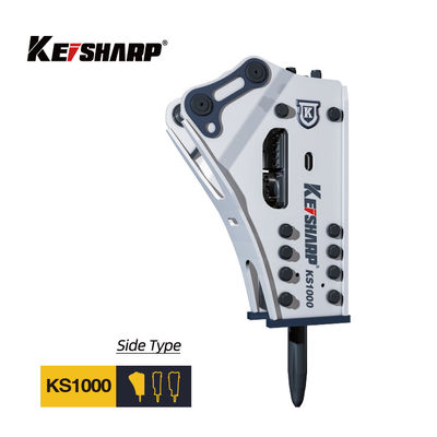 Máy cắt thủy lực loại bên hiệu suất cao cho máy đào 90-160 tấn với đường kính chisel 255mm