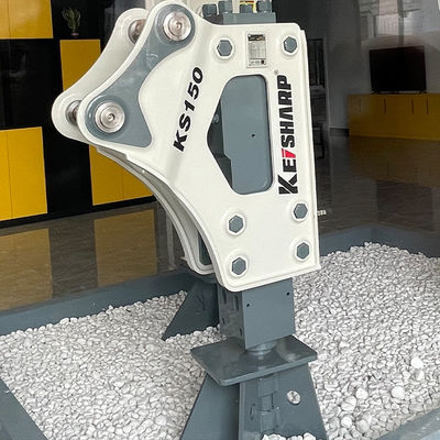 KS150 Loại mặt Hydraulic Breaker 100mm Chisel Diameter 350-700bpm Thép thủy lực cho máy đào