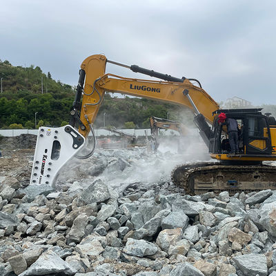 Heavy Hydraulic Stone Breaker cho 50-60ton Excavator Guide / Hình dạng không đều