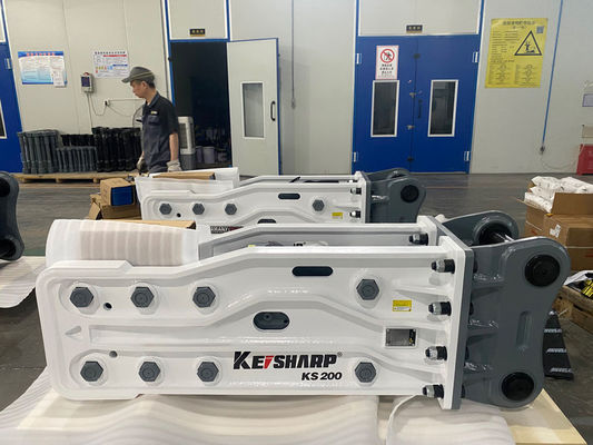 KS200 Top Type Hydraulic Breaker 135mm Diameter Chisel cho máy đào 18-22 tấn