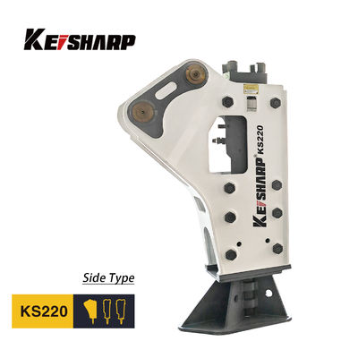 KS220 Loại bên Hydraulic Breaker 140mm Chisel Diameter 400-550bpm cho máy đào 20-27 tấn
