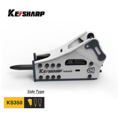 KS350 loại bên Hydraulic Breaker 165mm Chisel 150-300bpm Excavator Rock Breaker